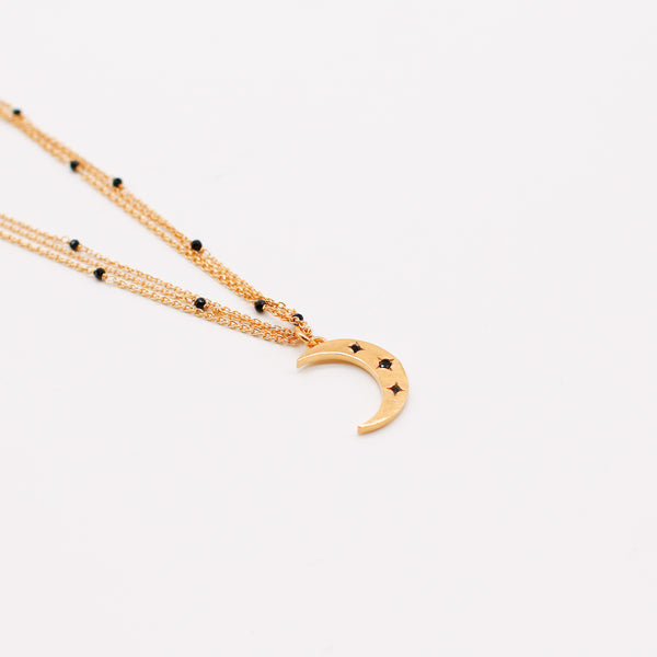 Multi-chain Moon necklace
