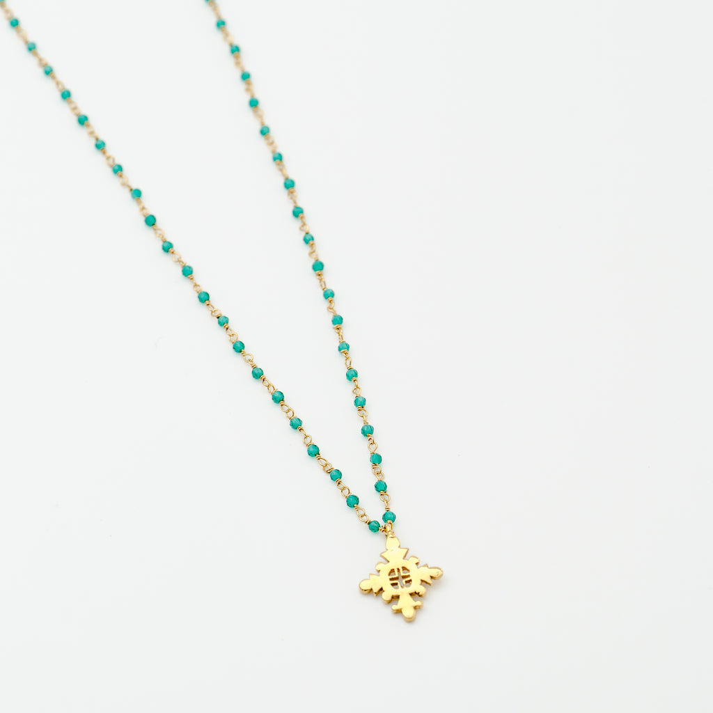 Semi-beaded Lali necklace