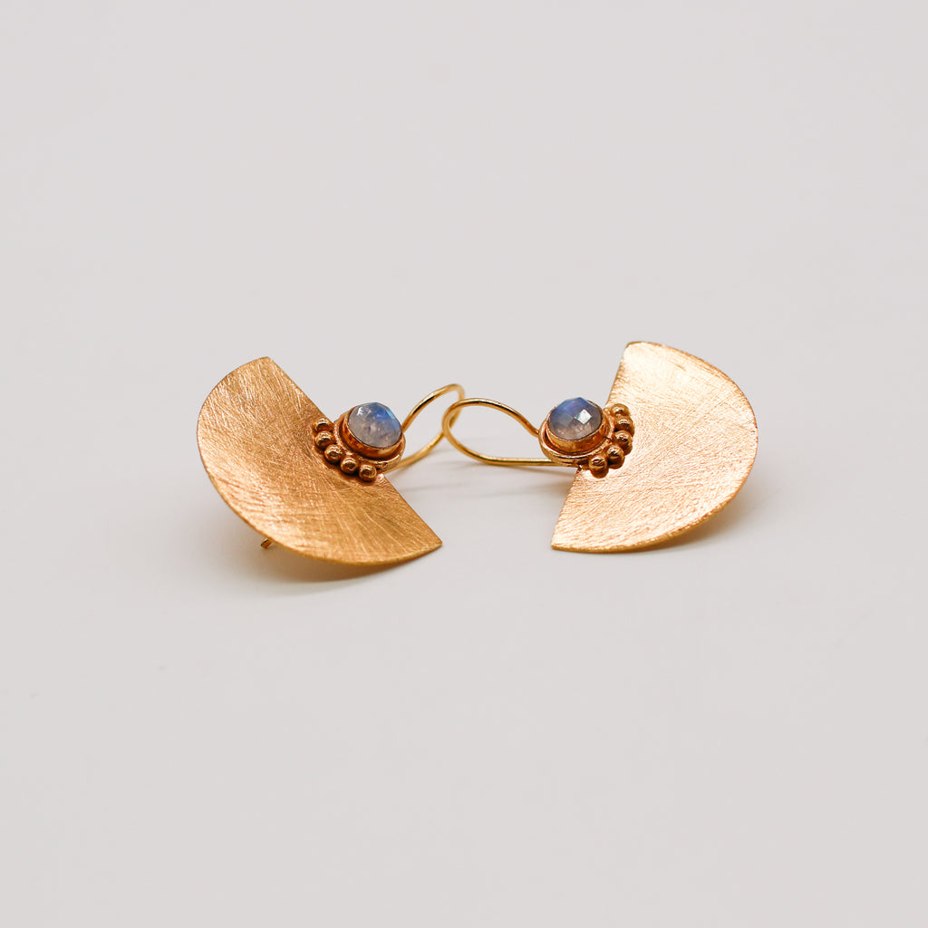 Half moon and sun earrings