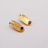 Oval stone earrings