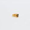 Gold ring with grey stone 