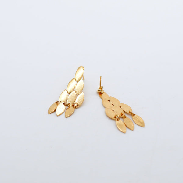 Leaf cluster earrings
