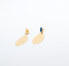 solid leaf earrings