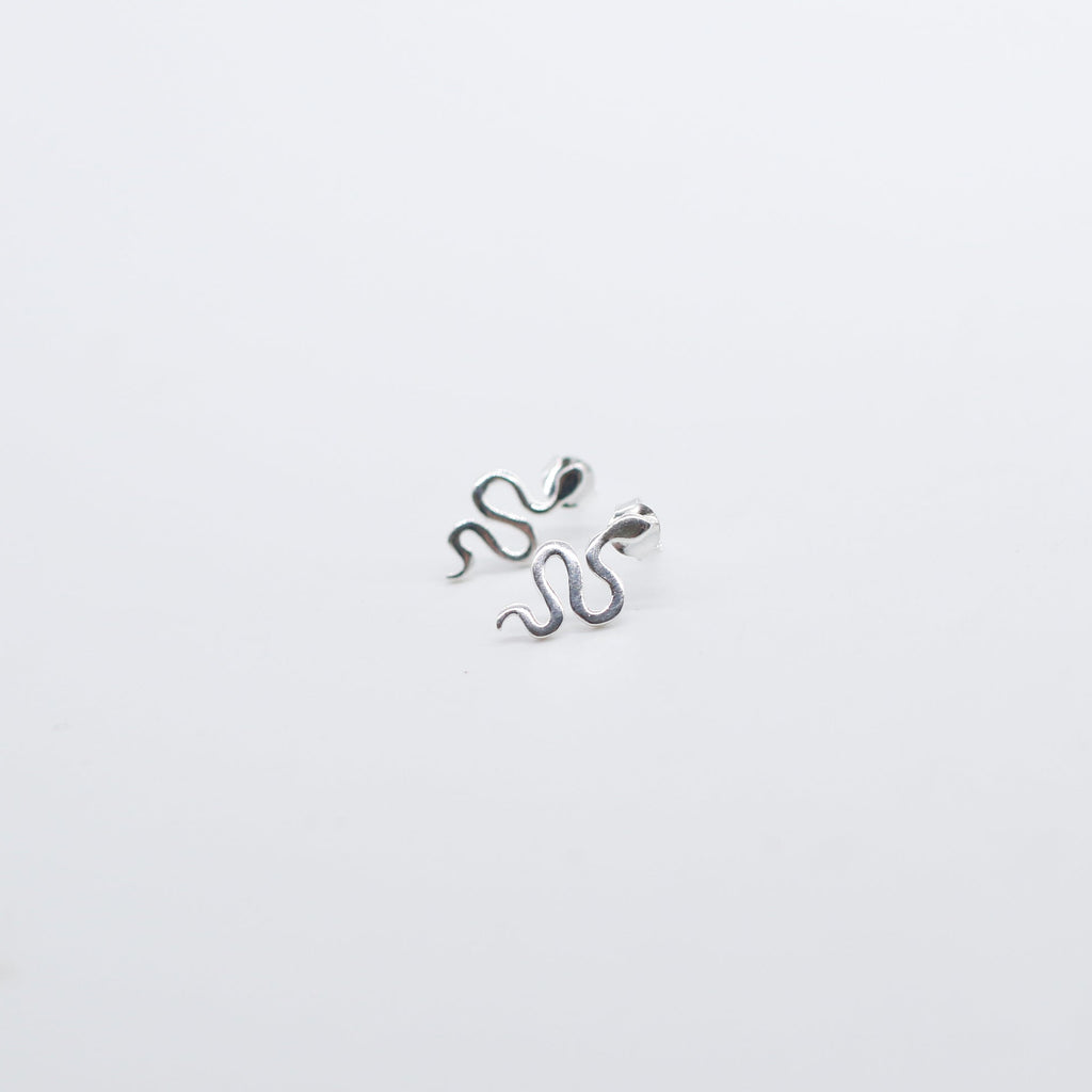 Silver Snake studs