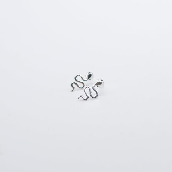Silver Snake studs