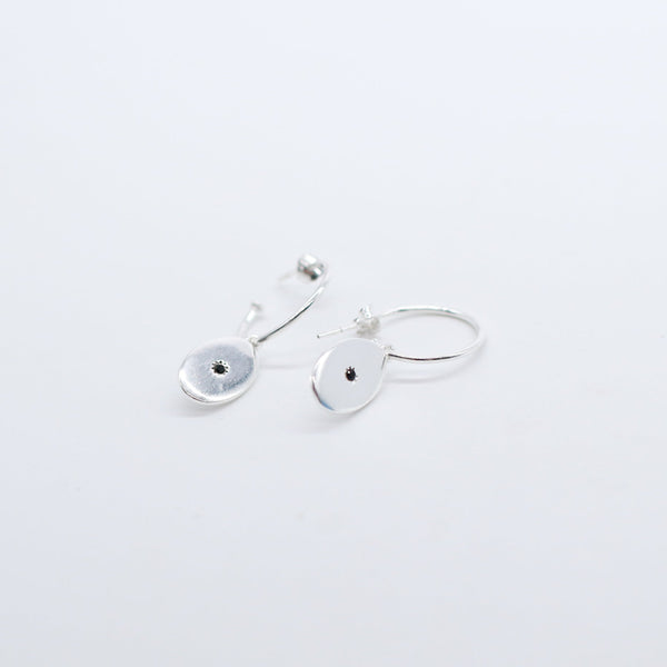 Silver Olive earrings