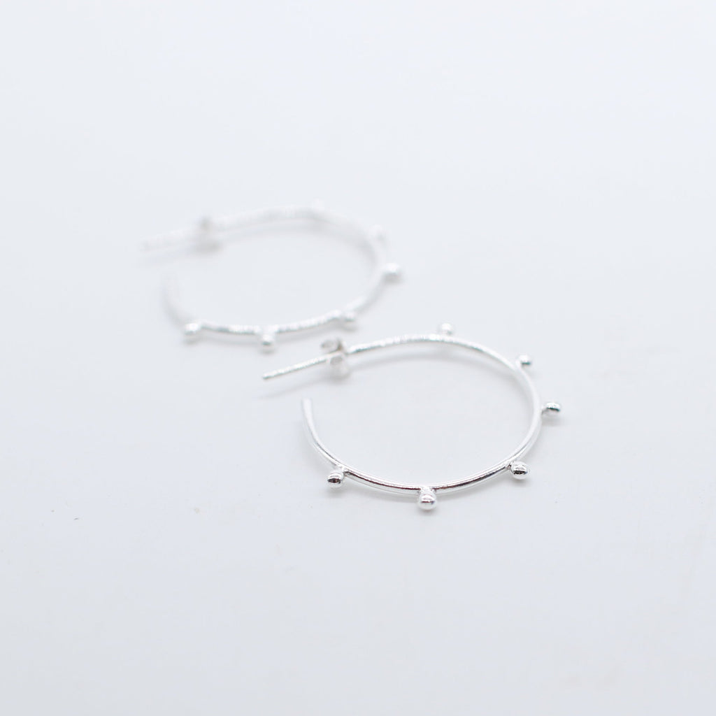 Silver Small Maasai hoop earrings