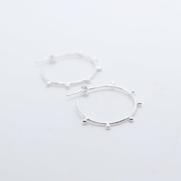 Silver Small Maasai hoop earrings
