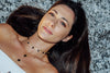 Double stone drop necklace