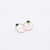 Circle stone earrings