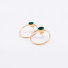 Circle stone earrings
