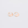 Gold half circle earrings