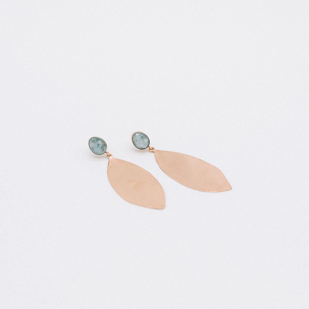 solid leaf earrings
