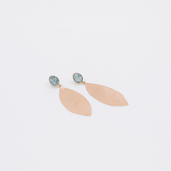 solid leaf earrings