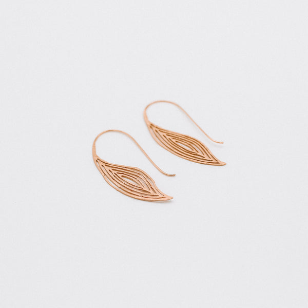 Valentina gold leaf earrings