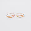 Gold double hoop earrings