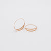 Gold double hoop earrings