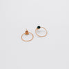 Circle stone earrings