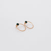 Circle stone earrings