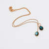 Double stone drop necklace