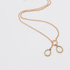 Double stone drop necklace