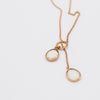 Double stone drop necklace