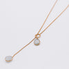 Double stone drop necklace