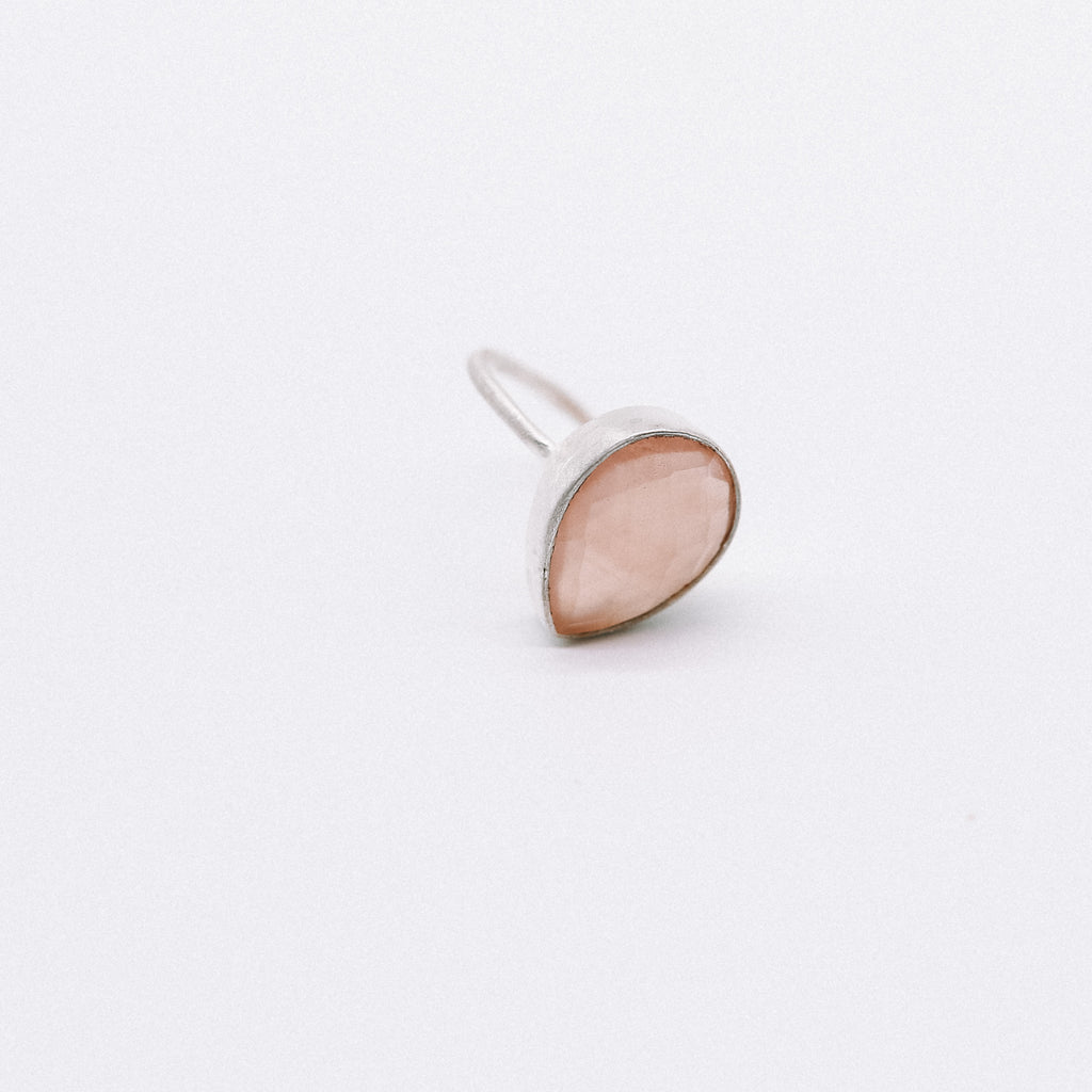 Silver teardrop ring
