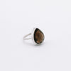 Silver teardrop ring