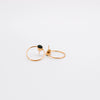 Circle stone earrings