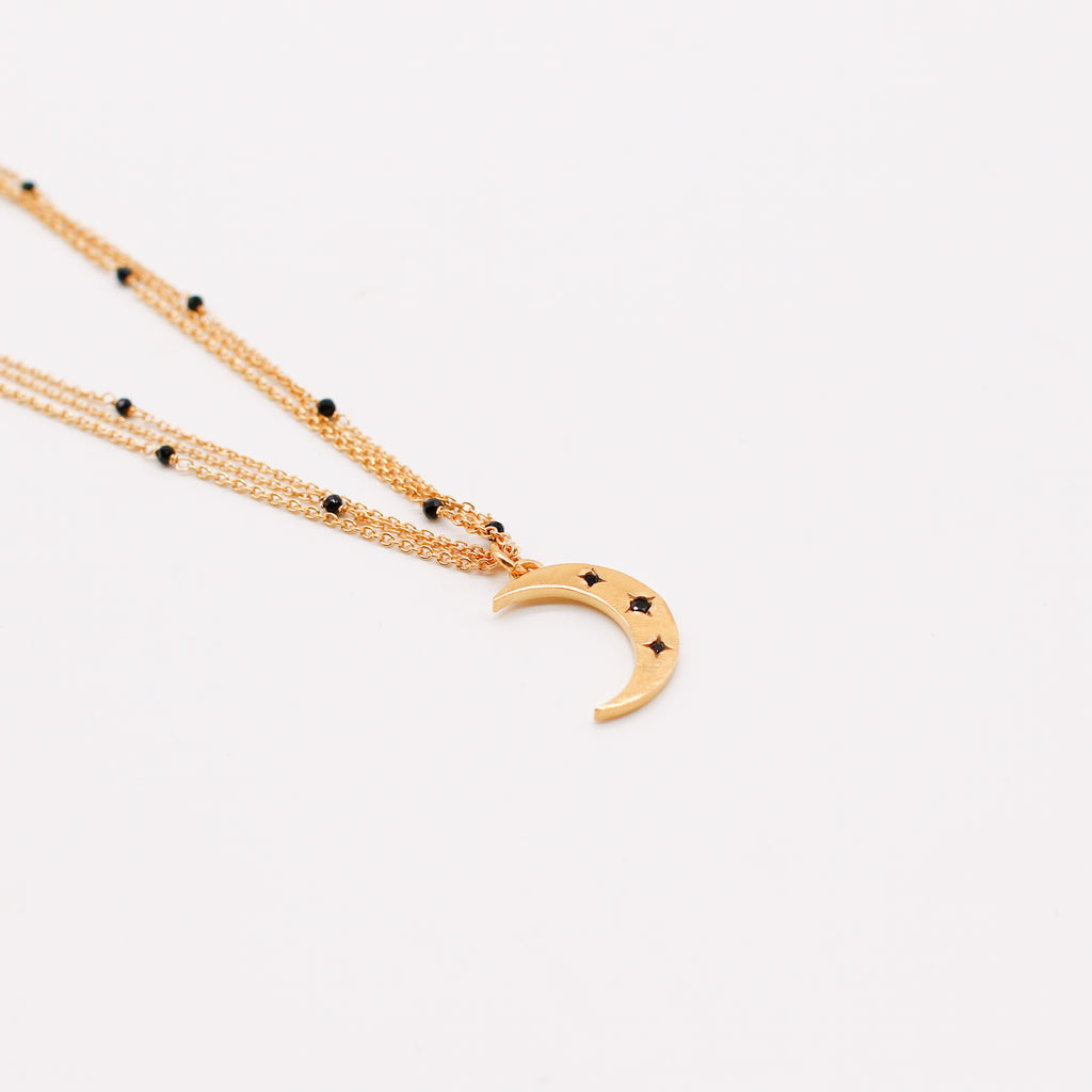 Multi-chain Moon necklace