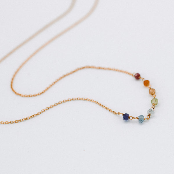 Chakra gem necklace